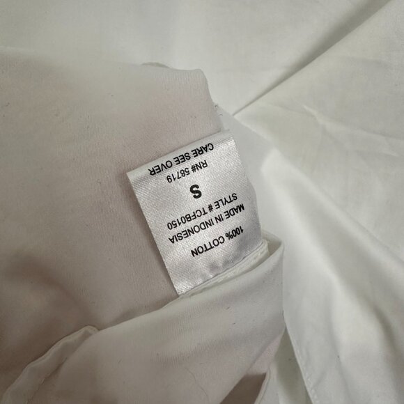 White poplin wrap blouse top - Picture 4 of 4